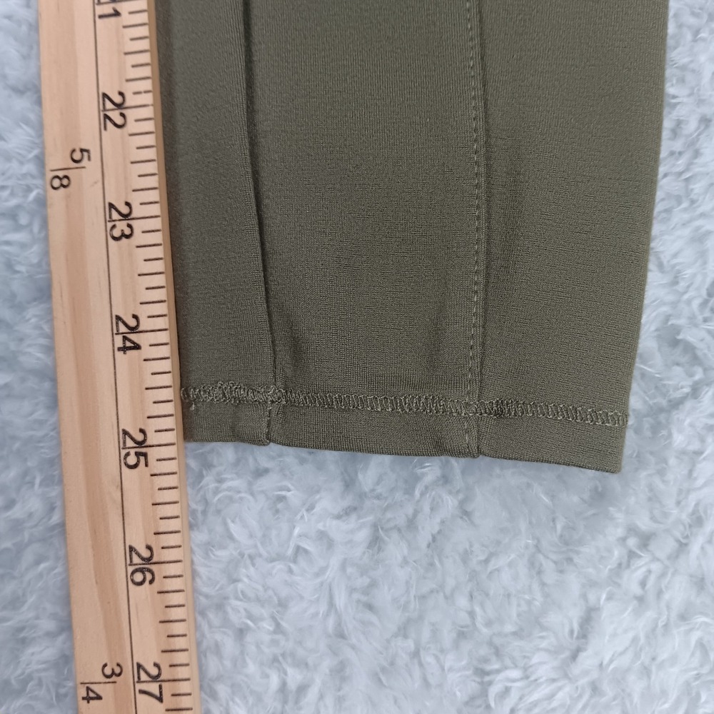 Abercrombie & Fitch Olive Green Moto Skinny Pants Exposed Zipper XS High Rise - Picture 9 of 11